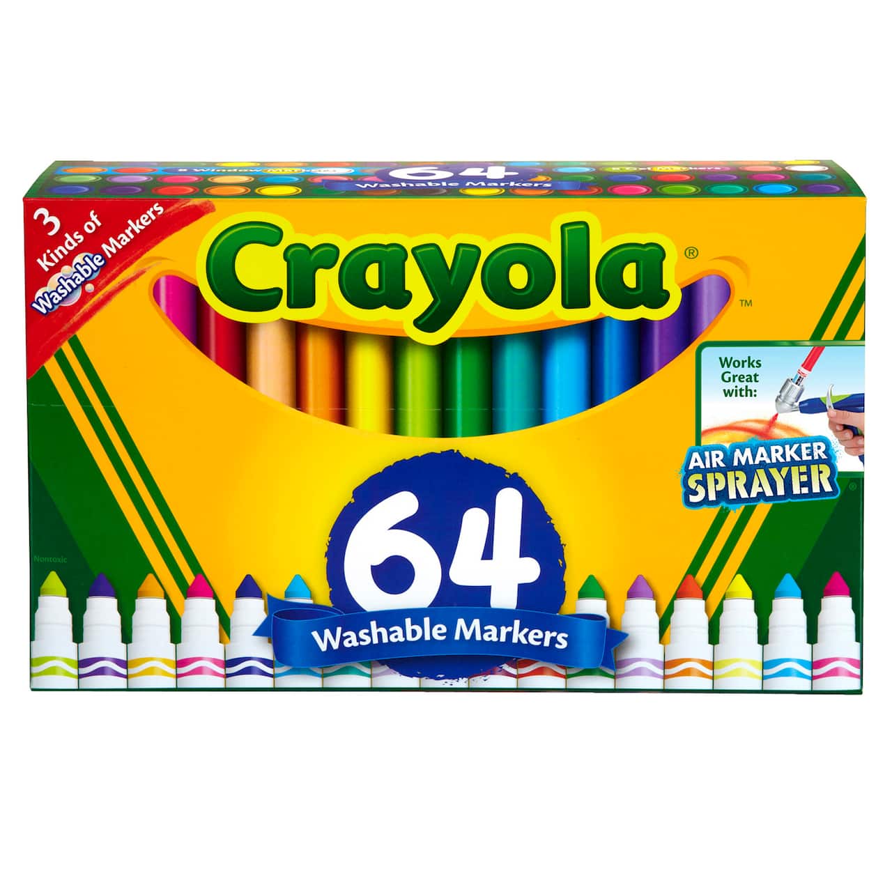 6 Packs: 64 ct. (384 total) Crayola® Washable Broad Line Markers